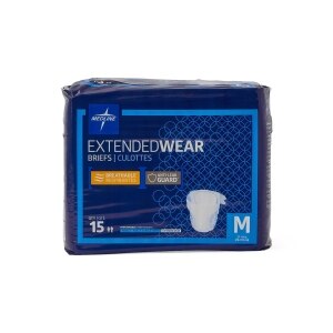 Extended Wear High-Capacity Adult Incontinence Briefs - Overnight/Max Absorbency