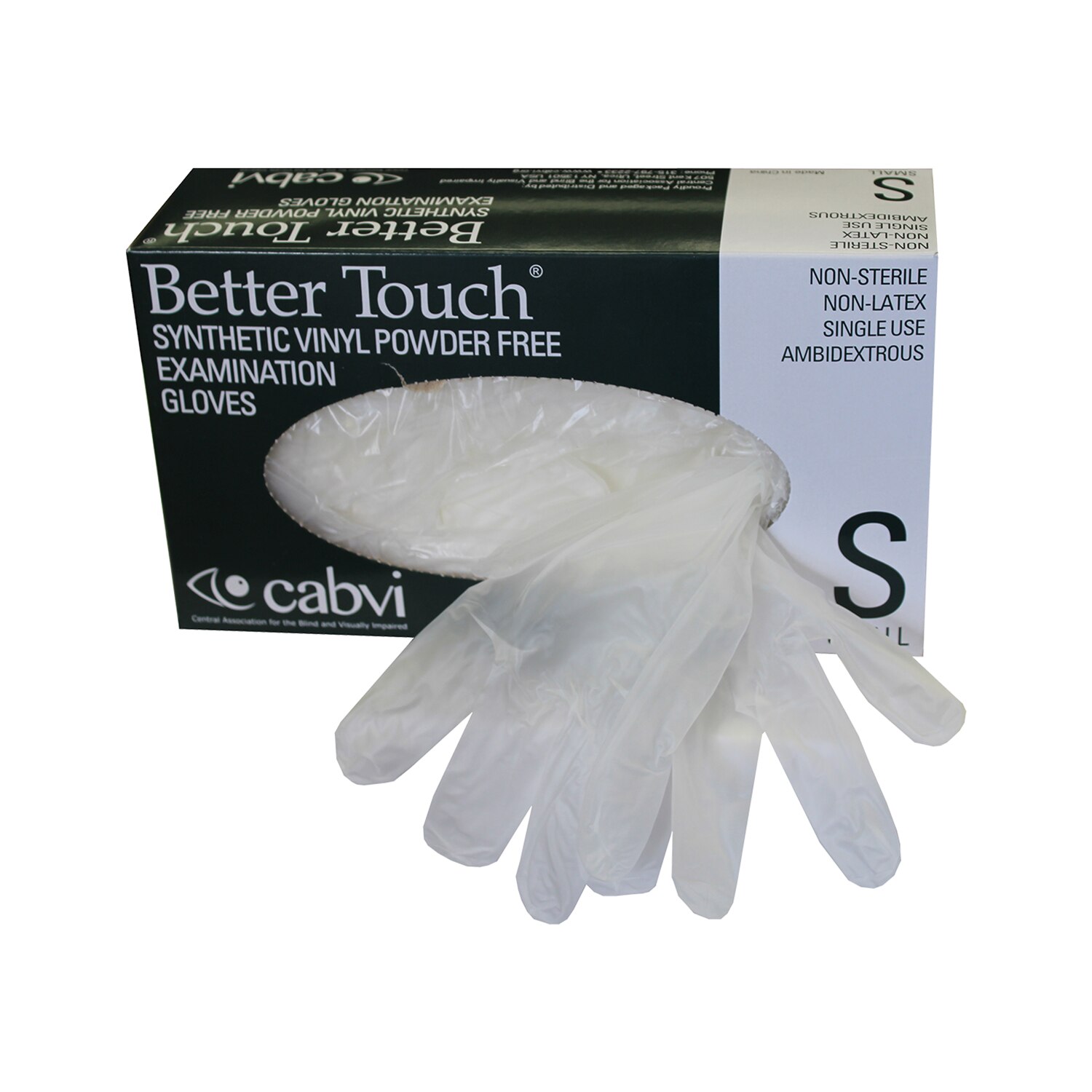svinge under Overvind BetterTouch Synthetic Vinyl Powder-Free 4 Mil Examination Gloves