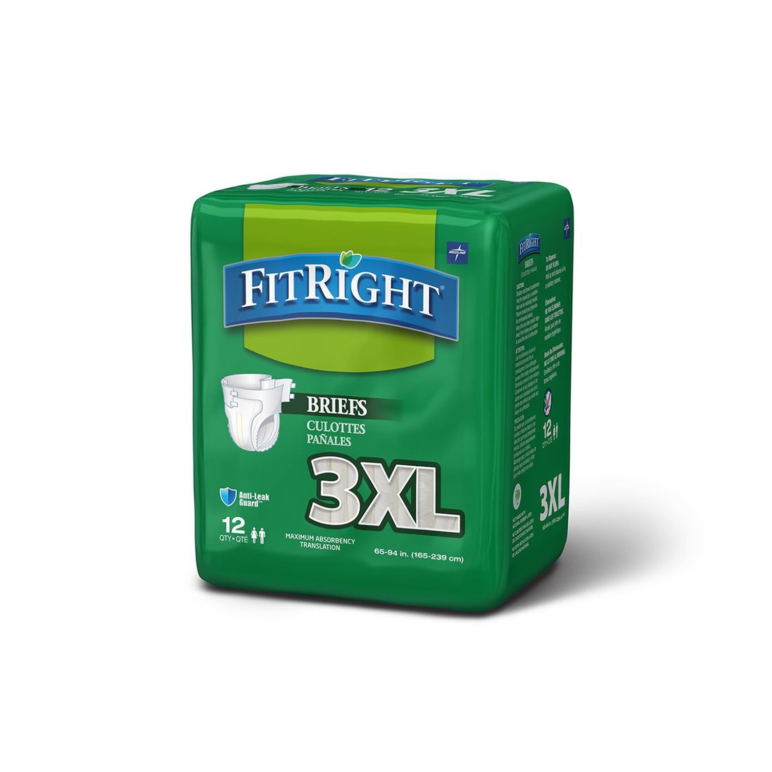 FitRight 3XL Cloth-Like Disposable Brief - Heavy Absorbency