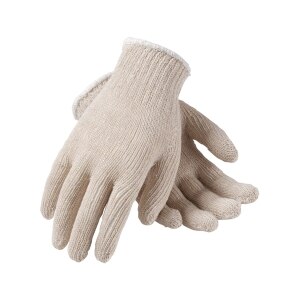 String Knit Cotton/Poly Glove - Hemmed Cuff