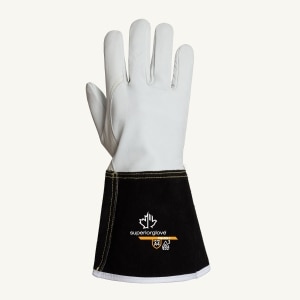 Extended Gauntlet MIG Welding gloves with 360 degree cut protection and heat resistance