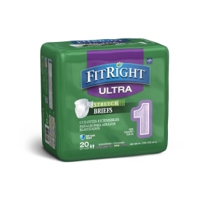 FitRight Stretch Ultra Incontinence Briefs with Center Tab - Heavy Absorbency