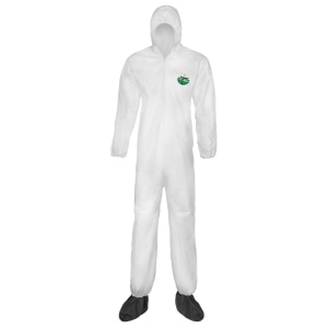 Coverall: Hood and Boots - Zippered Front - Lakeland MicroMax&reg;