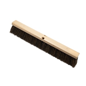 King Garage Push Broom Head - Wood Block with Polypropylene Bristles