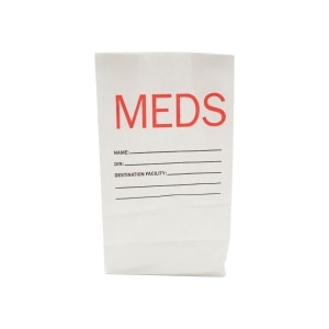White Paper "Meds" Bag