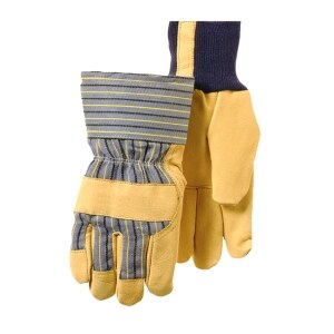 Pigskin Leather Palm Gloves with Heatsave Thermal Lining - Fitted Knit Cuff