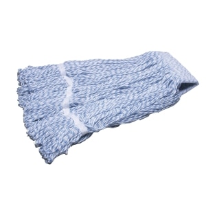 Blue & White Looped-End Finishing Mop Head